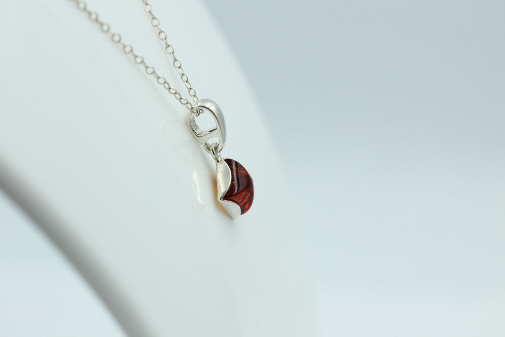 Anhänger Bernstein 925 Silber Collier Kette Bernsteinanhänger Top Edel