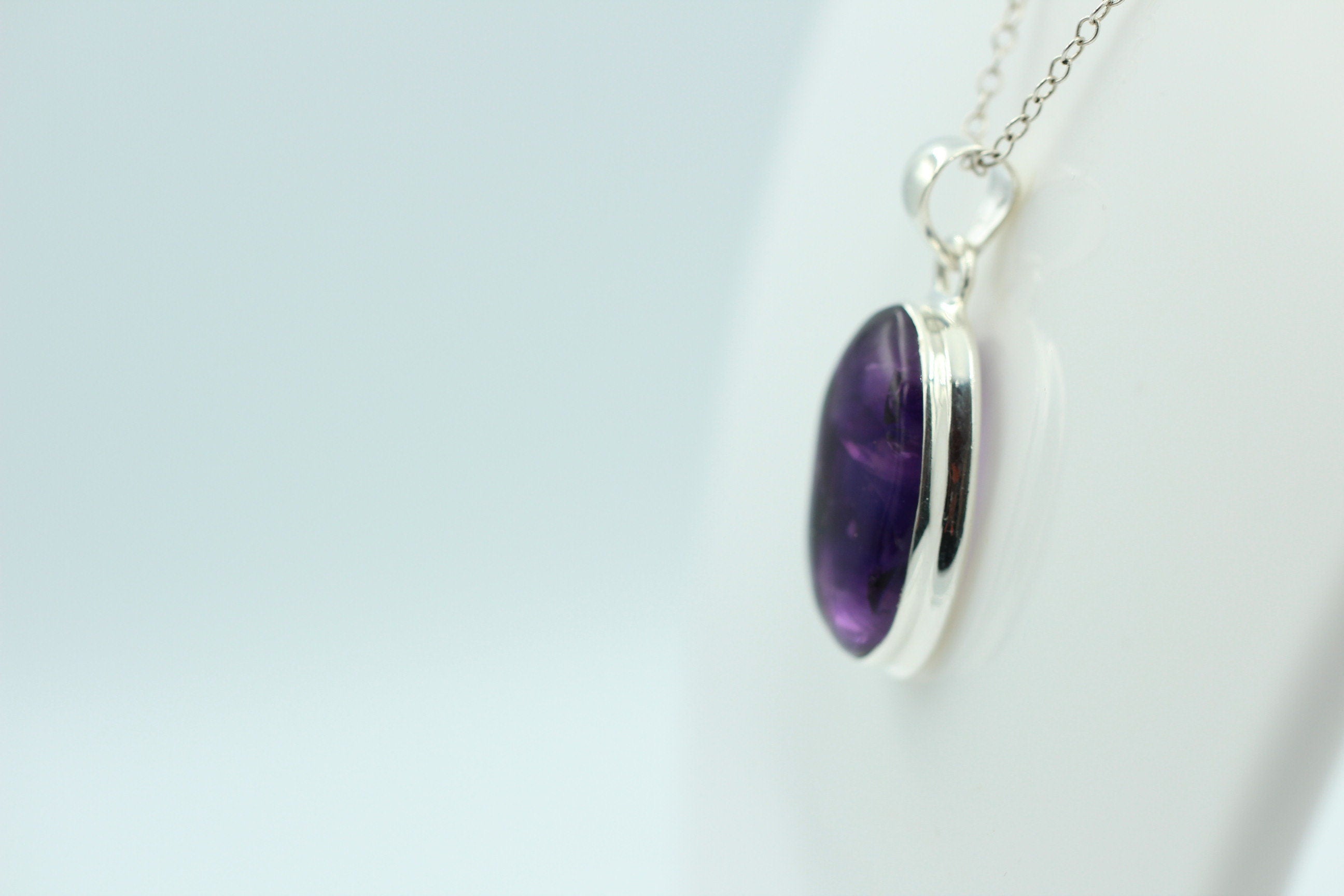Edler 15,2 Carat Stern Amethyst Anhanger 925 Silber Collier Kette Top Edel
