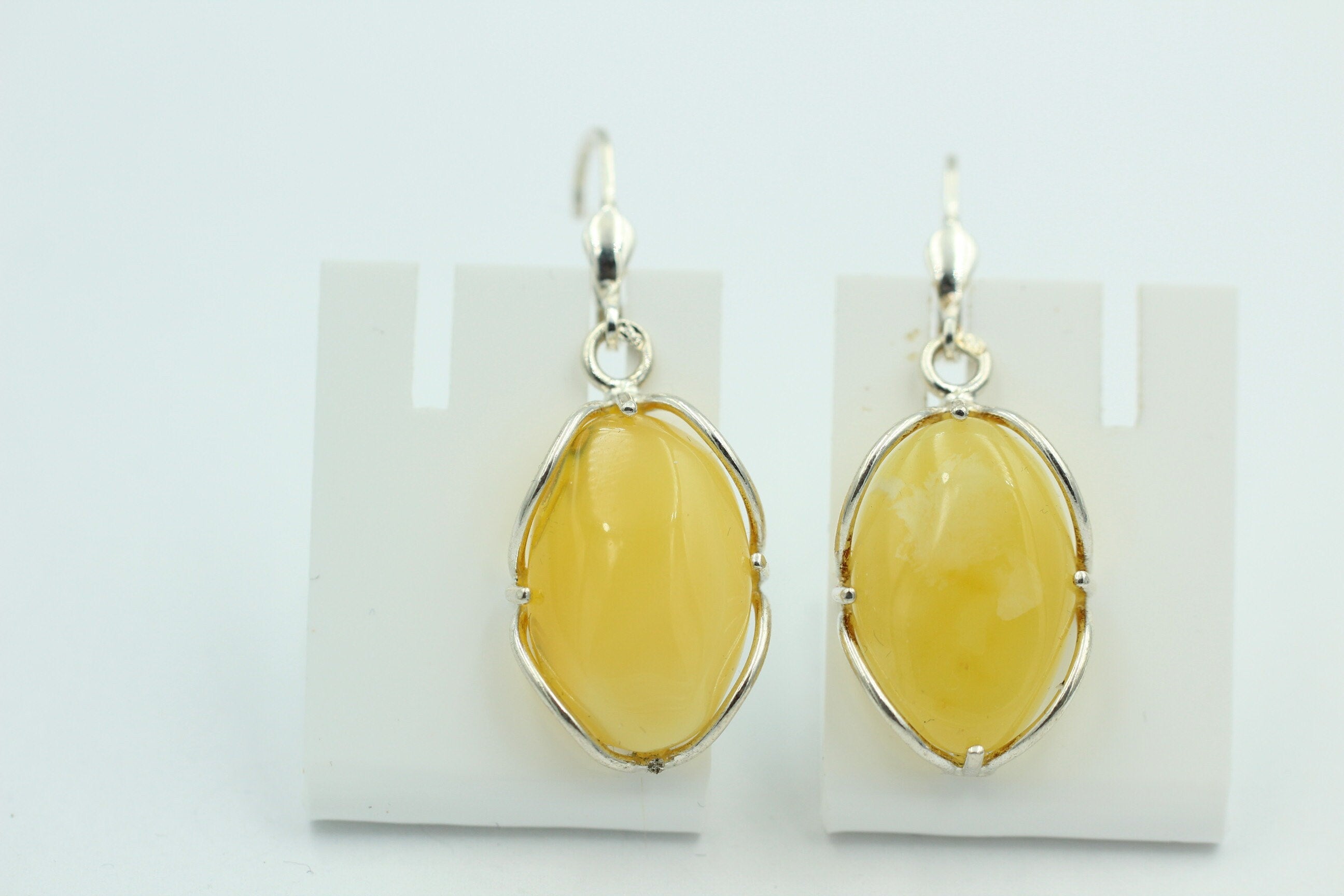 Edle Design Bernstein Ohrhänger 925 Silber Bernstein Letland Ohrschmuck Brisur