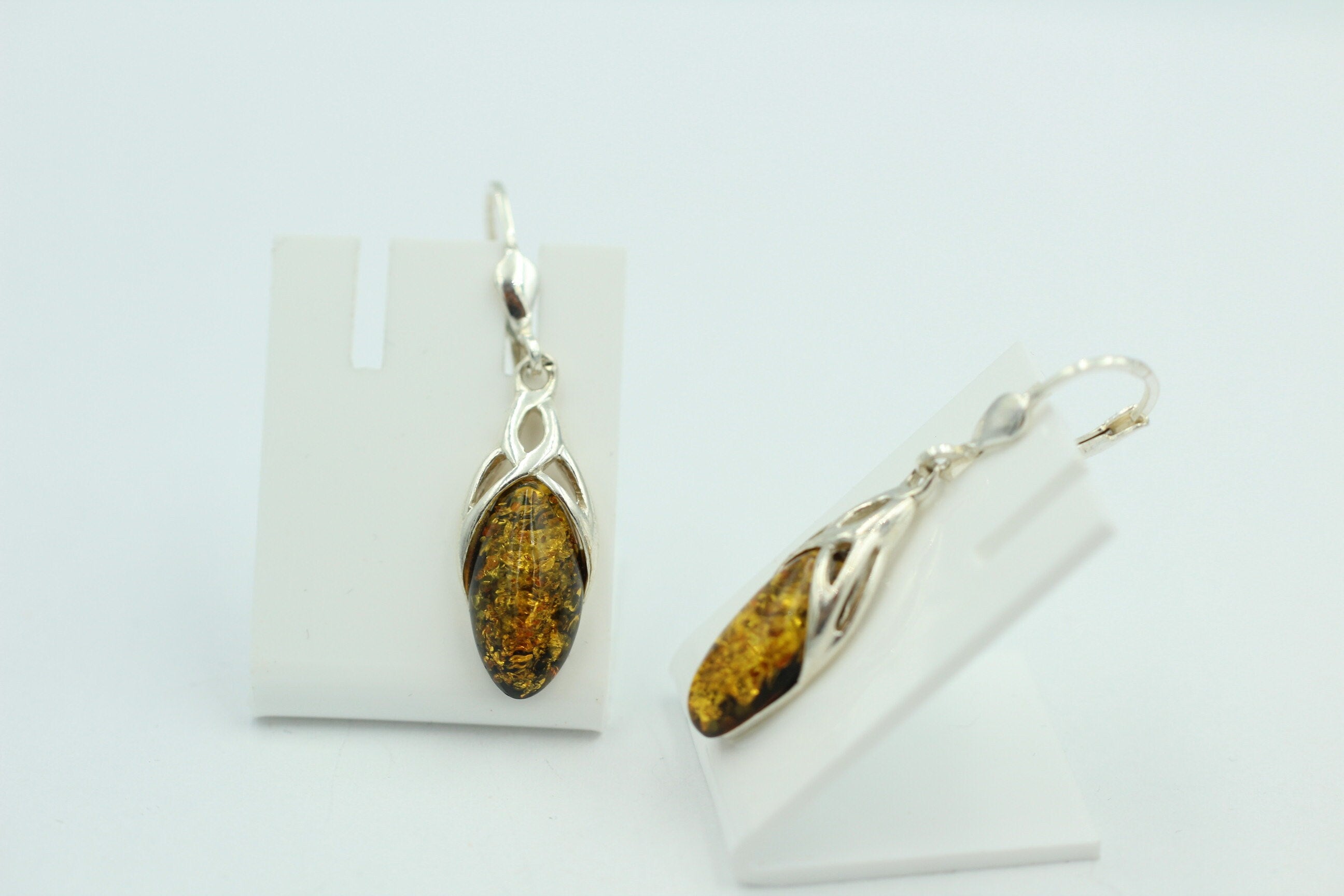 Edle Bernstein Ohrhänger 925 Silber Bernstein aus Letland Ohrschmuck Brisur