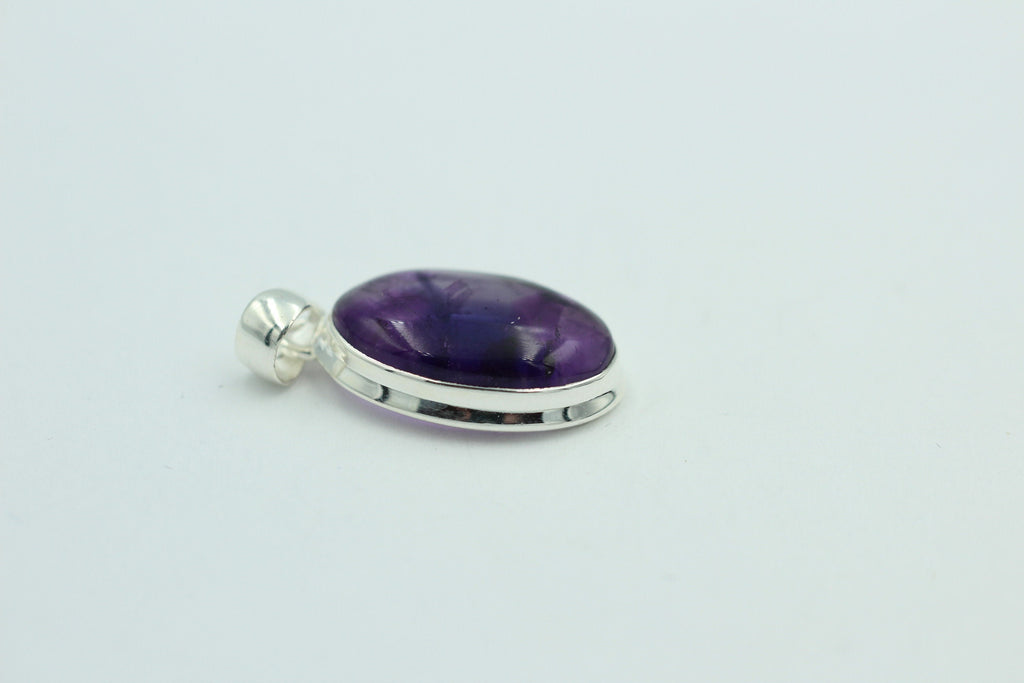 Edler 15,2 Carat Stern Amethyst Anhanger 925 Silber Collier Kette Top Edel