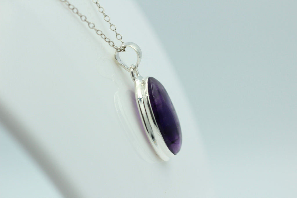 Edler 15,2 Carat Stern Amethyst Anhanger 925 Silber Collier Kette Top Edel