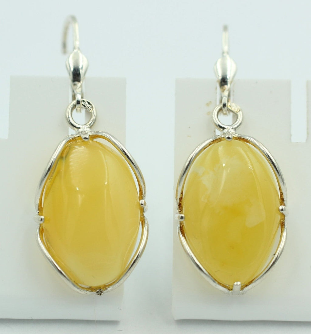 Edle Design Bernstein Ohrhänger 925 Silber Bernstein Letland Ohrschmuck Brisur