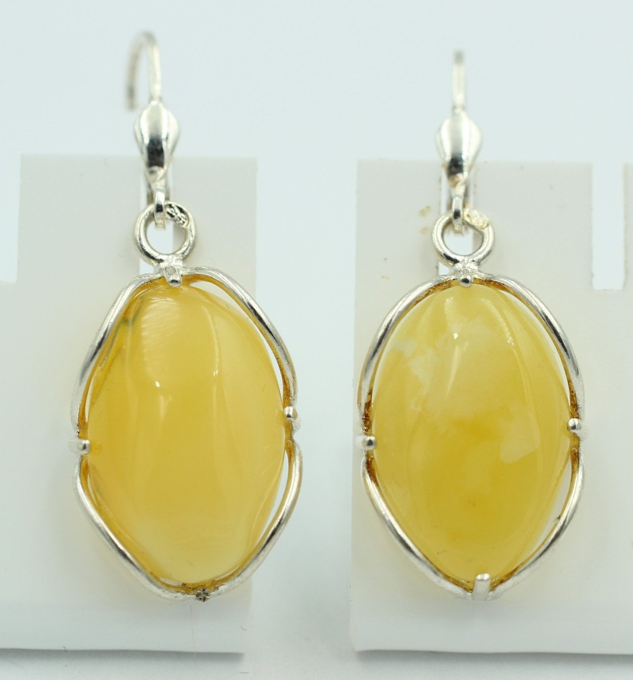 Edle Design Bernstein Ohrhänger 925 Silber Bernstein Letland Ohrschmuck Brisur