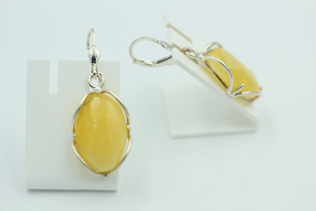 Edle Design Bernstein Ohrhänger 925 Silber Bernstein Letland Ohrschmuck Brisur