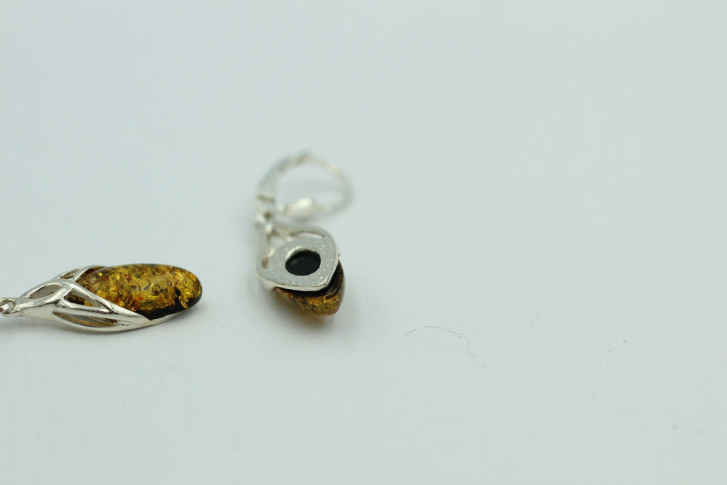 Edle Bernstein Ohrhänger 925 Silber Bernstein aus Letland Ohrschmuck Brisur