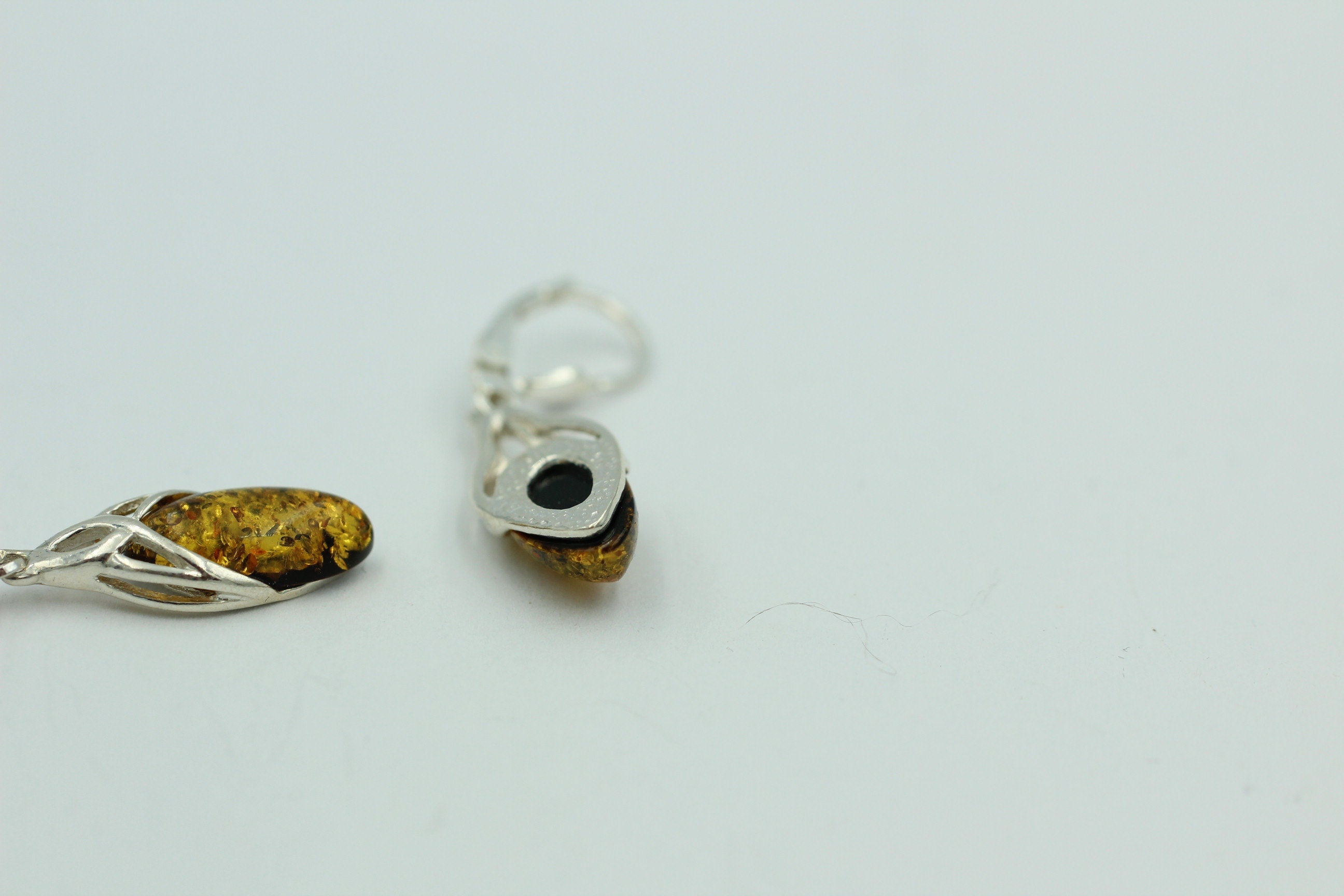 Edle Bernstein Ohrhänger 925 Silber Bernstein aus Letland Ohrschmuck Brisur