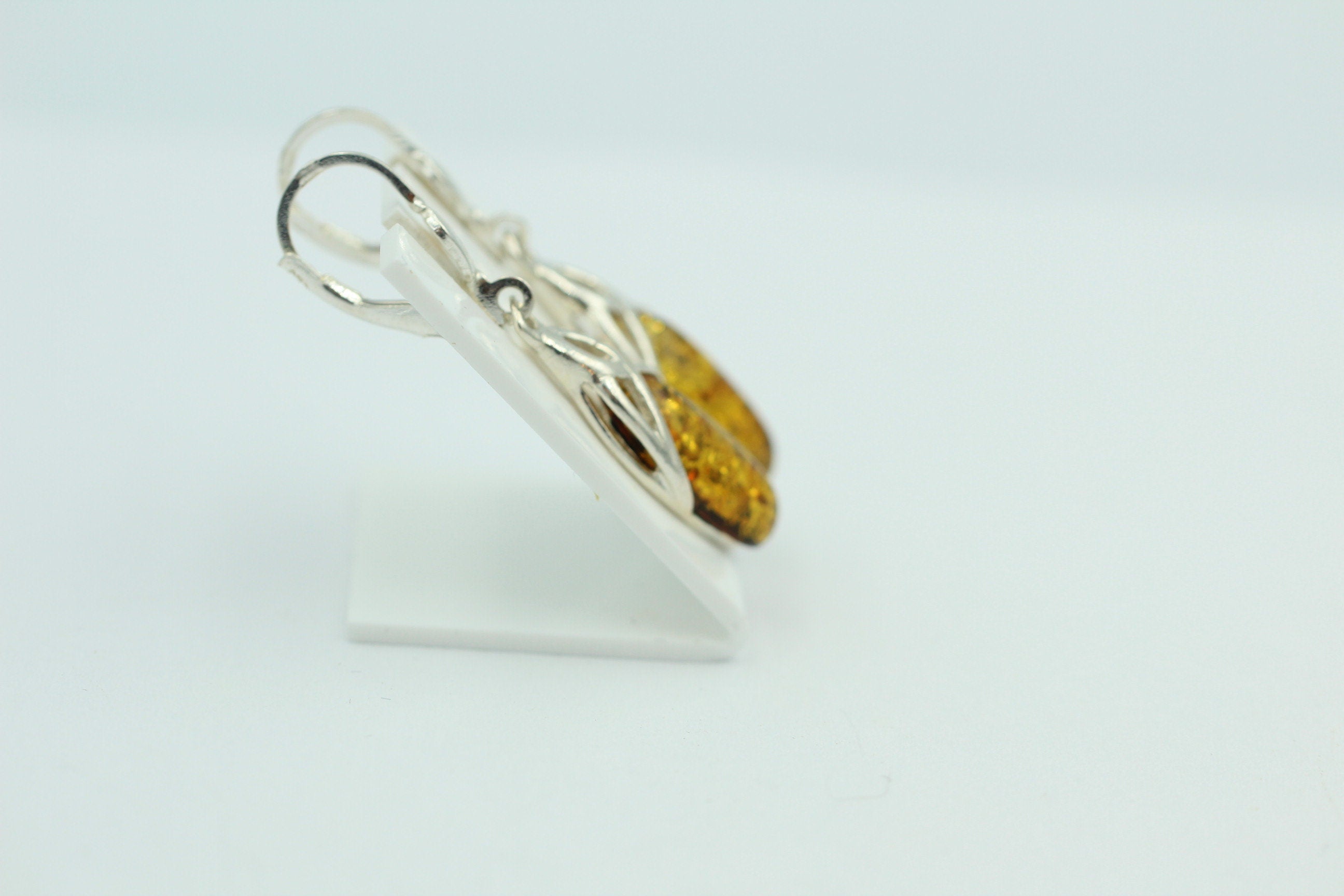 Edle Bernstein Ohrhänger 925 Silber Bernstein aus Letland Ohrschmuck Brisur