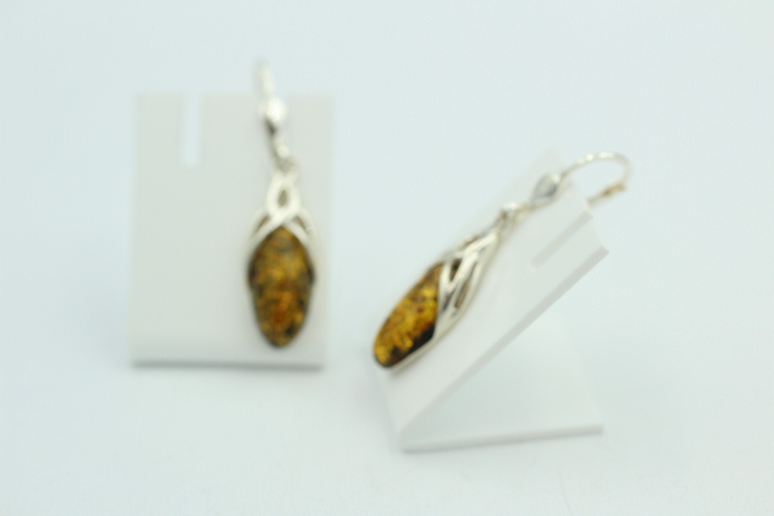 Edle Bernstein Ohrhänger 925 Silber Bernstein aus Letland Ohrschmuck Brisur