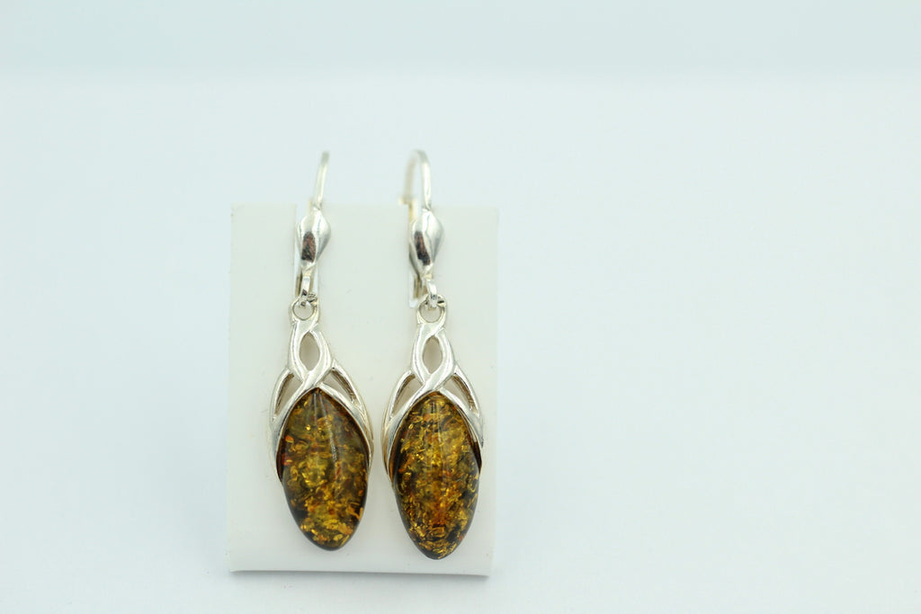 Edle Bernstein Ohrhänger 925 Silber Bernstein aus Letland Ohrschmuck Brisur