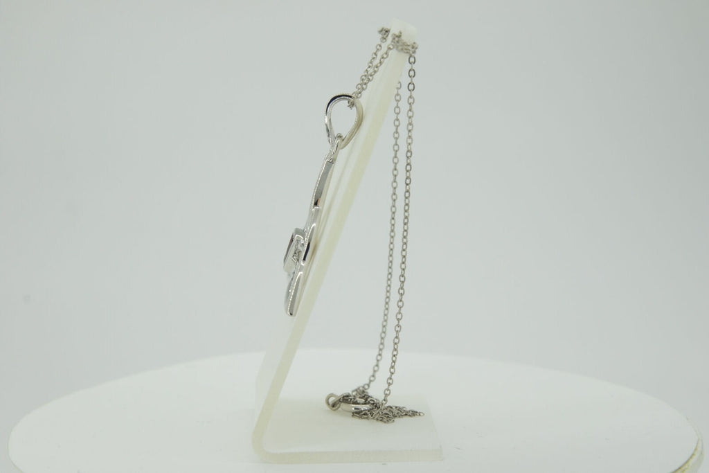 0,8 Carat Granat Anhänger keltischen Knotenmuster 925 Silber Unendlichkeit
