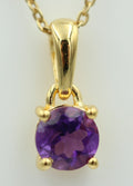 0,36 Carat Amethyst Anhänger 925 Sterlingsilber vergoldet Collier Silber