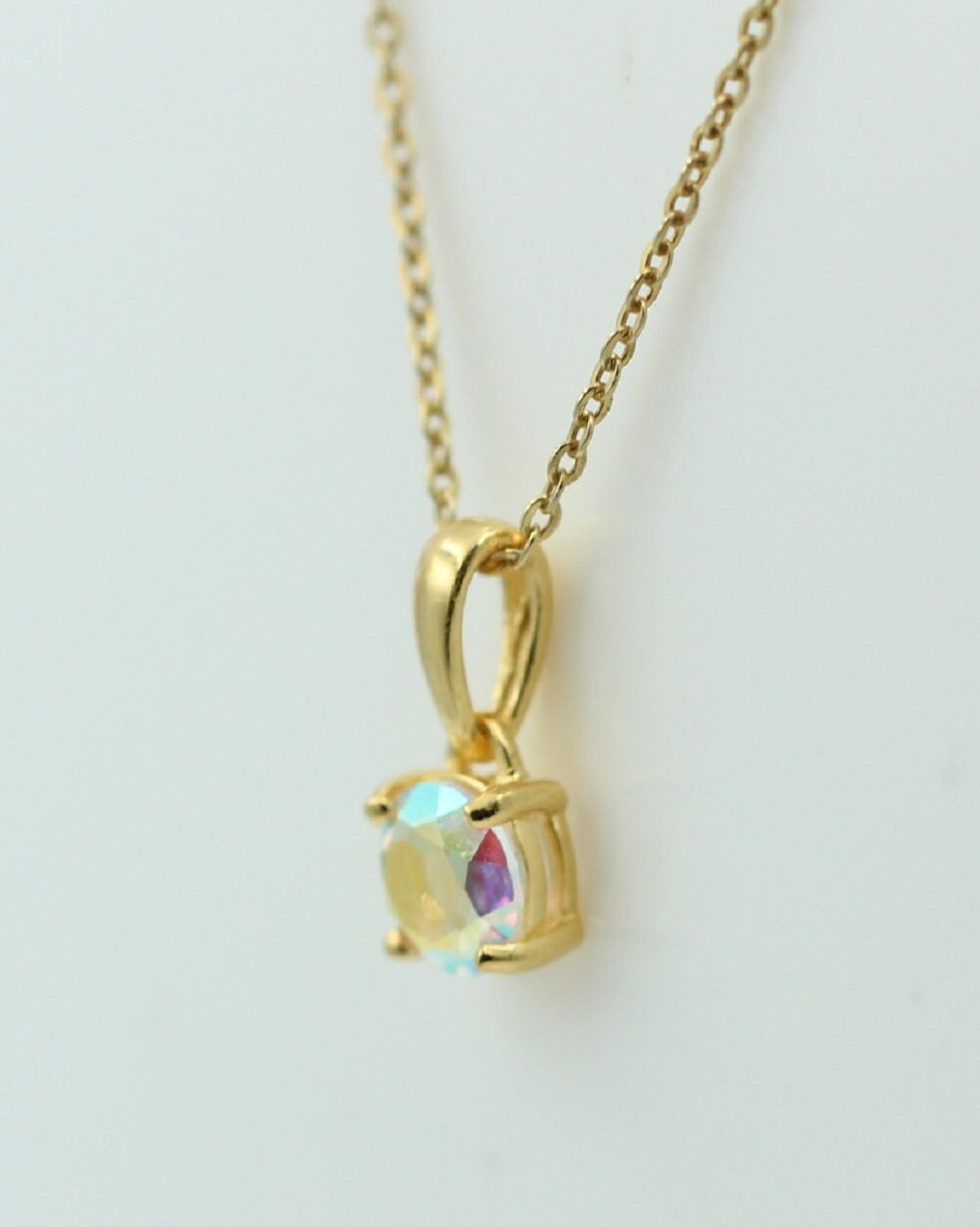 0,48 Carat Mercury Mystik Topas Anhänger 925 Sterlingsilber vergoldet Collier