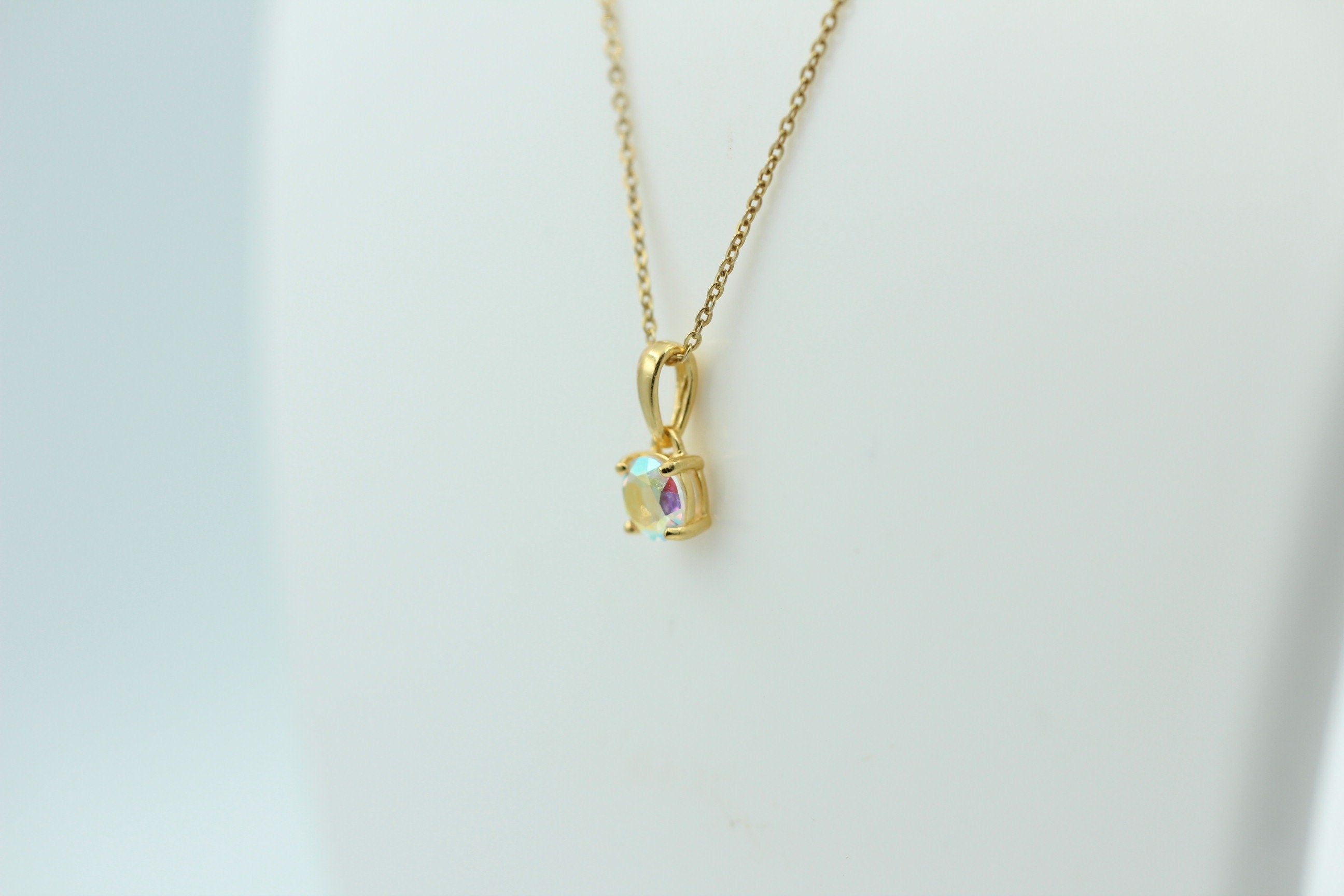 0,48 Carat Mercury Mystik Topas Anhänger 925 Sterlingsilber vergoldet Collier