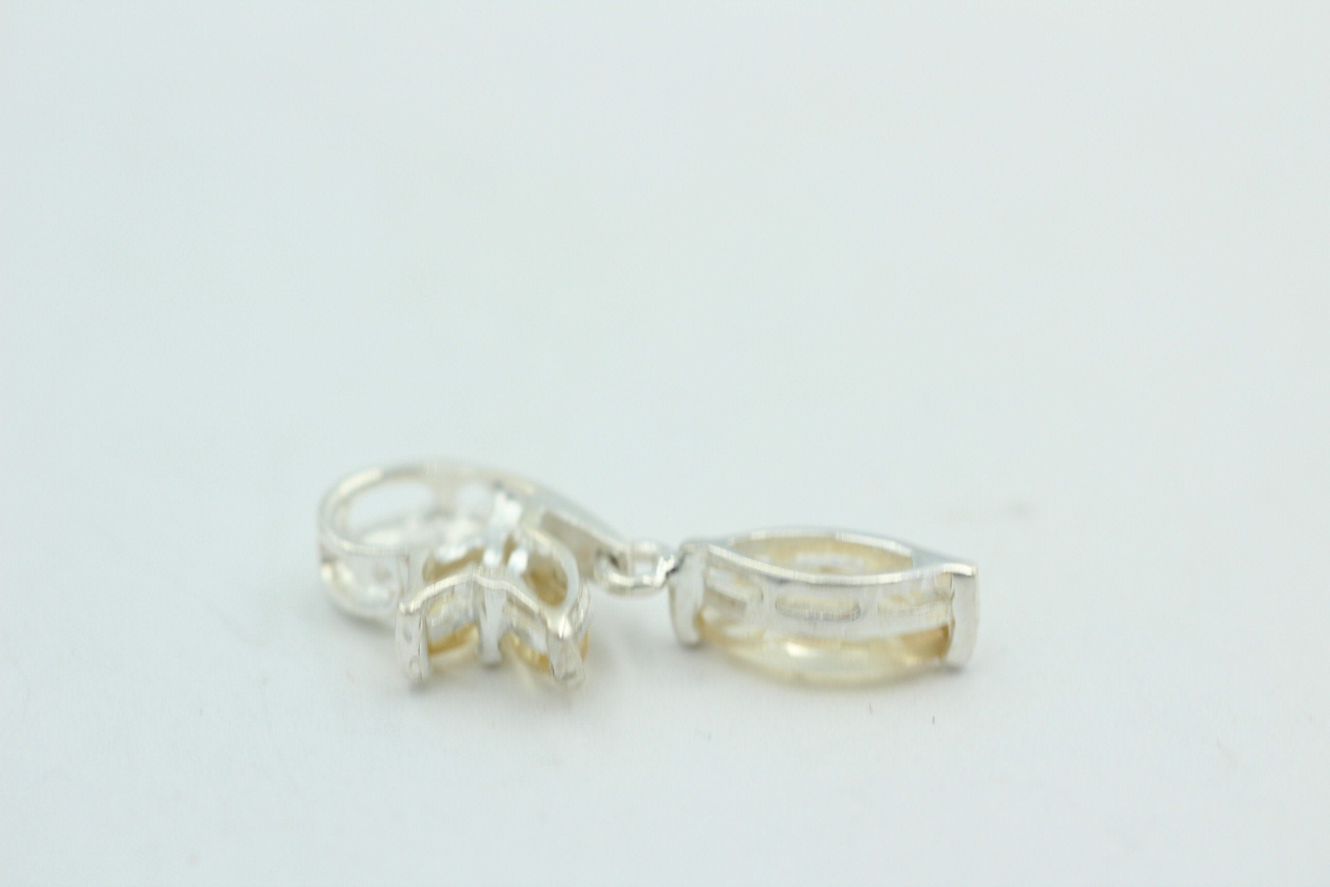 Edler 1,1 Carat Citrin Design Anhänger 925 Silber Collier Kette gelber Edelstein