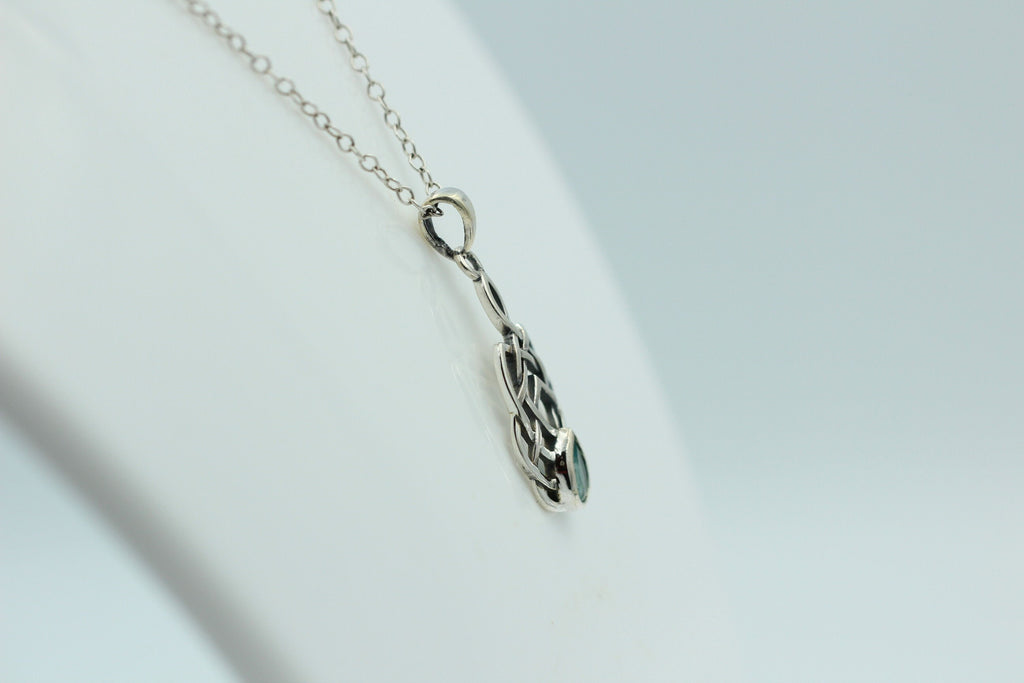 0,34 Carat Neon Apatit Anhänger 925 Sterling Silber Collier Kette Apatitanhänger