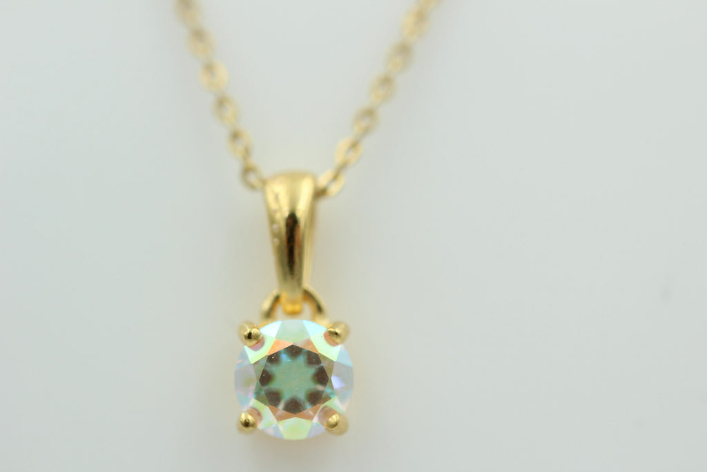 0,48 Carat Mercury Mystik Topas Anhänger 925 Sterlingsilber vergoldet Collier