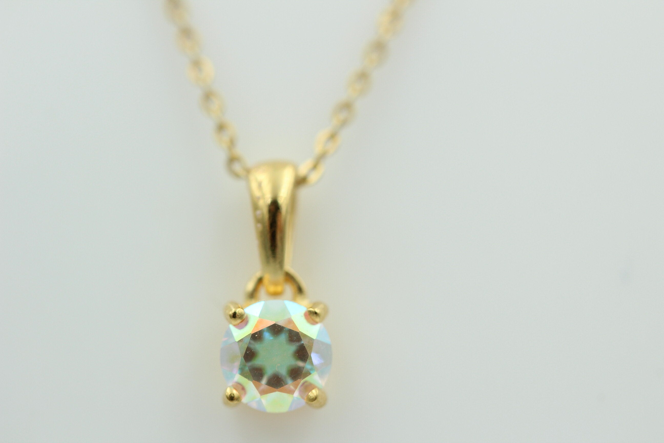 0,48 Carat Mercury Mystik Topas Anhänger 925 Sterlingsilber vergoldet Collier