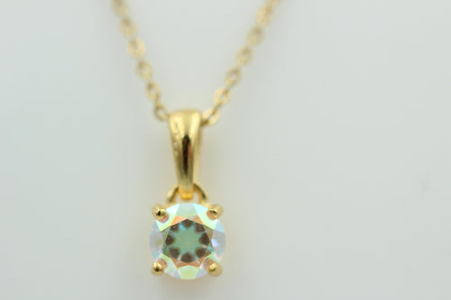 0,48 Carat Mercury Mystik Topas Anhänger 925 Sterlingsilber vergoldet Collier