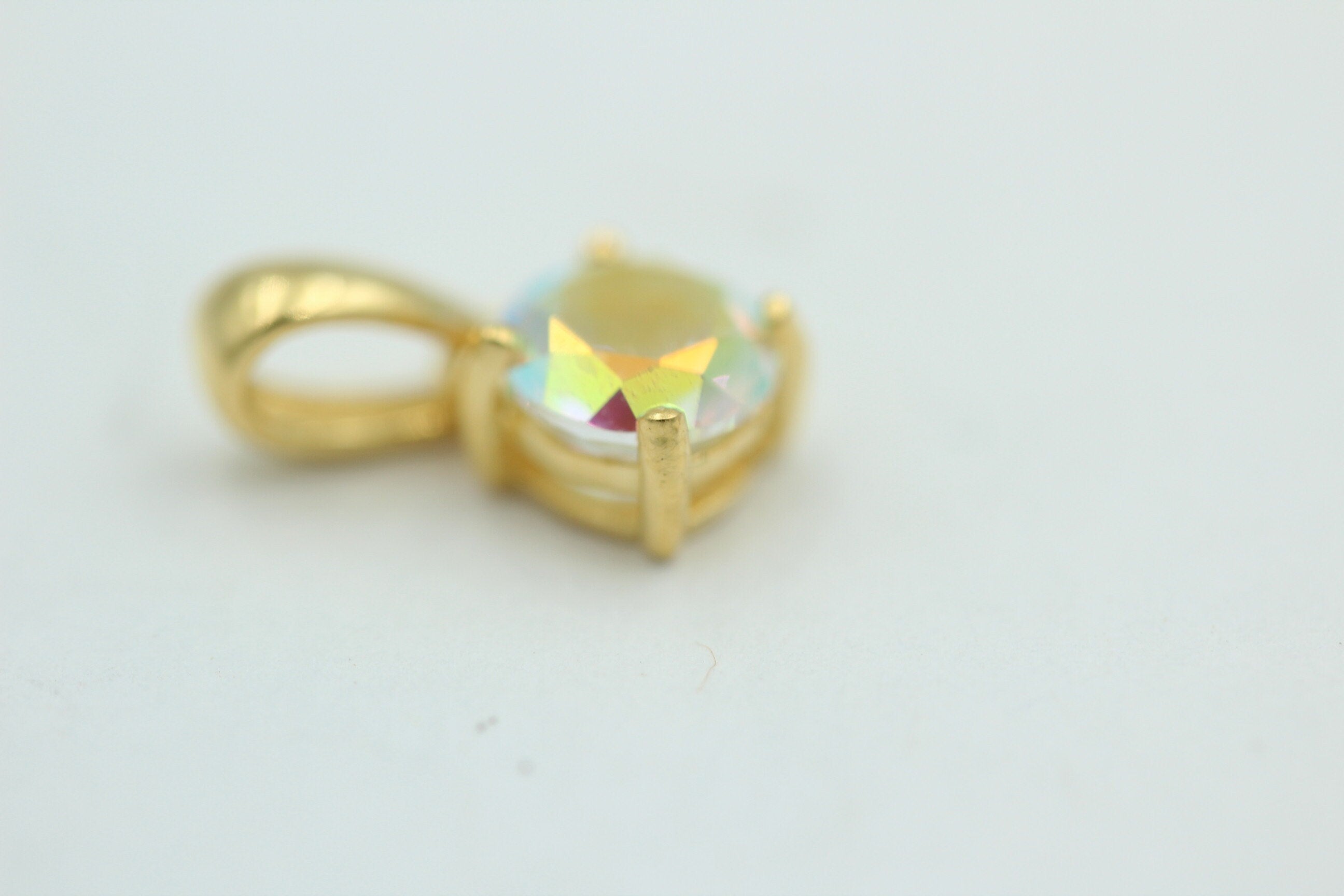 0,48 Carat Mercury Mystik Topas Anhänger 925 Sterlingsilber vergoldet Collier