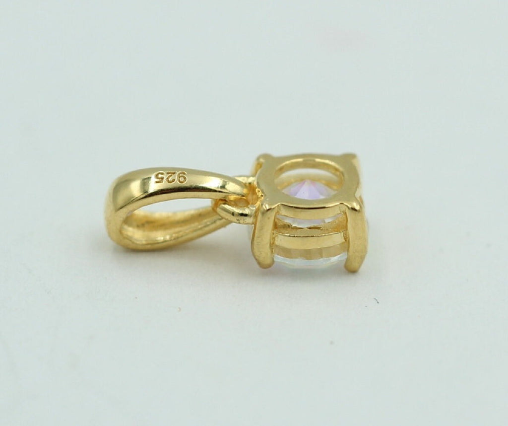 0,48 Carat Mercury Mystik Topas Anhänger 925 Sterlingsilber vergoldet Collier
