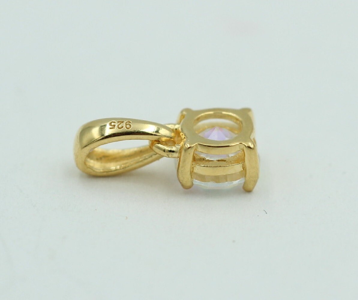 0,48 Carat Mercury Mystik Topas Anhänger 925 Sterlingsilber vergoldet Collier