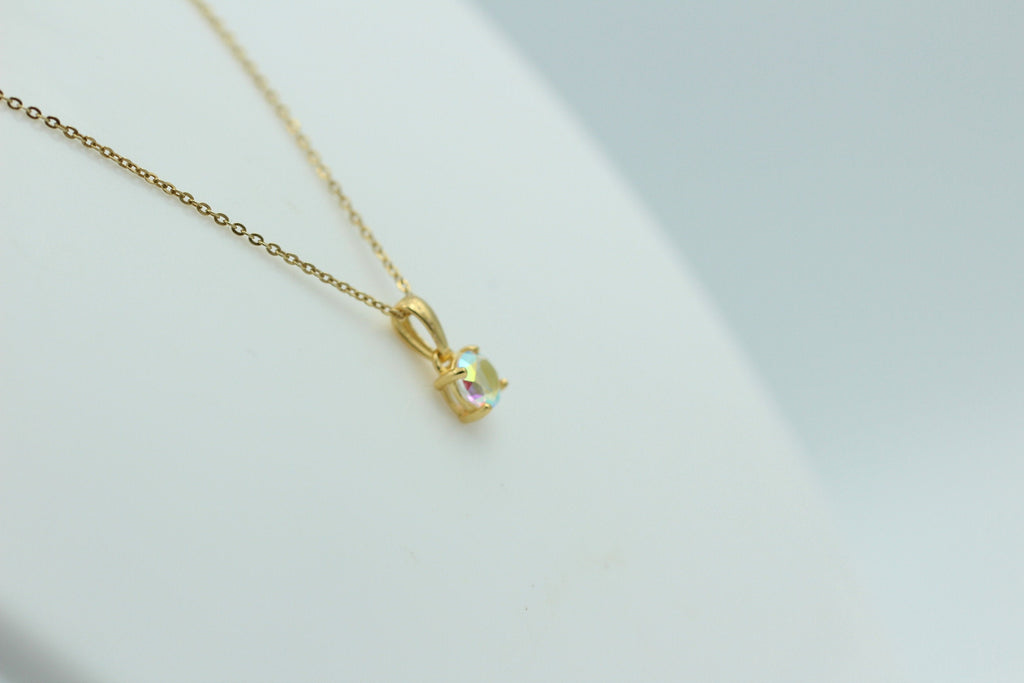 0,48 Carat Mercury Mystik Topas Anhänger 925 Sterlingsilber vergoldet Collier