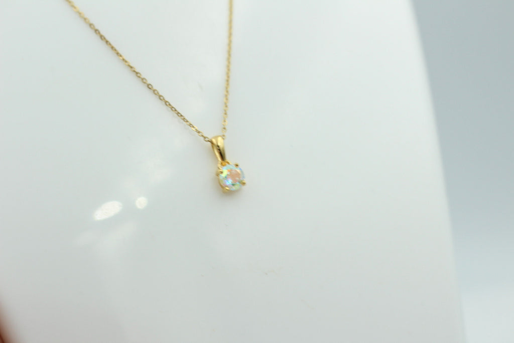0,48 Carat Mercury Mystik Topas Anhänger 925 Sterlingsilber vergoldet Collier