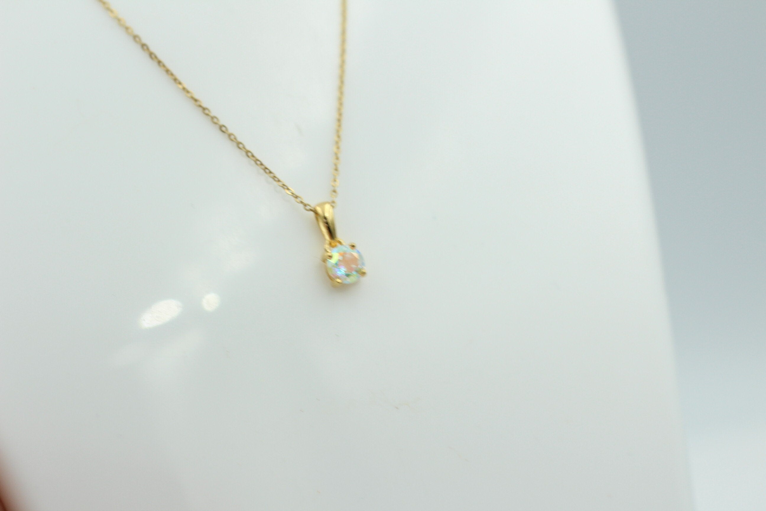 0,48 Carat Mercury Mystik Topas Anhänger 925 Sterlingsilber vergoldet Collier