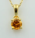 0,55 Carat sehr seltener Mandarin Granat Anhänger 925 Sterlingsilber vergoldet