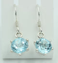 Edle 5,54 Carat Blautopas Ohrhänger 925 Silber himmelblauer Topas Ohrschmuck
