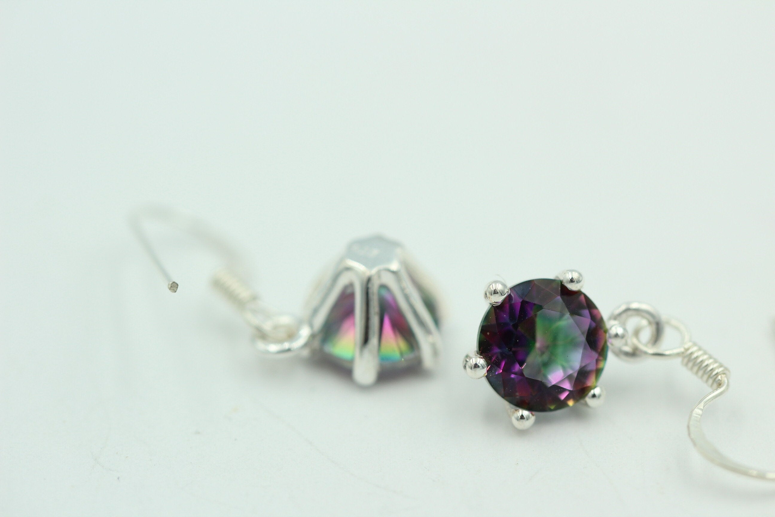 Edle 5,54 Carat Mystic Topas Ohrhänger 925 Silber mystischer topas Top Edel