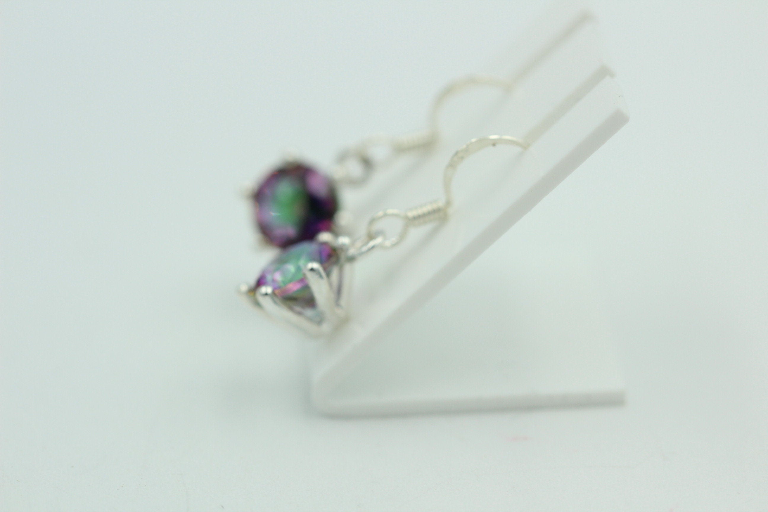 Edle 5,54 Carat Mystic Topas Ohrhänger 925 Silber mystischer topas Top Edel