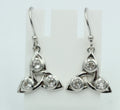 0,96 Carat Bergkristall Cabochon Ohrhänger keltisches Muster 925 Silber Schmuck