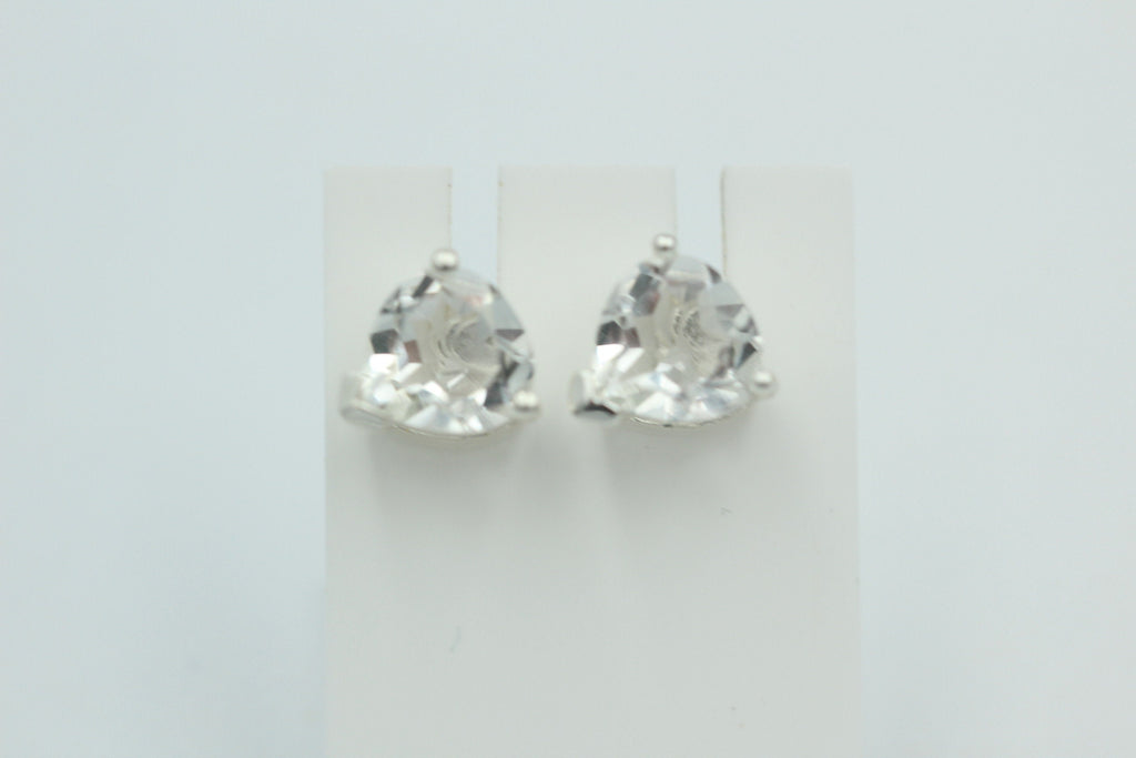 Edle 2,7 Carat Bergkristall Ohrstecker 925 Silber Ohrring Bergkristallschmuck
