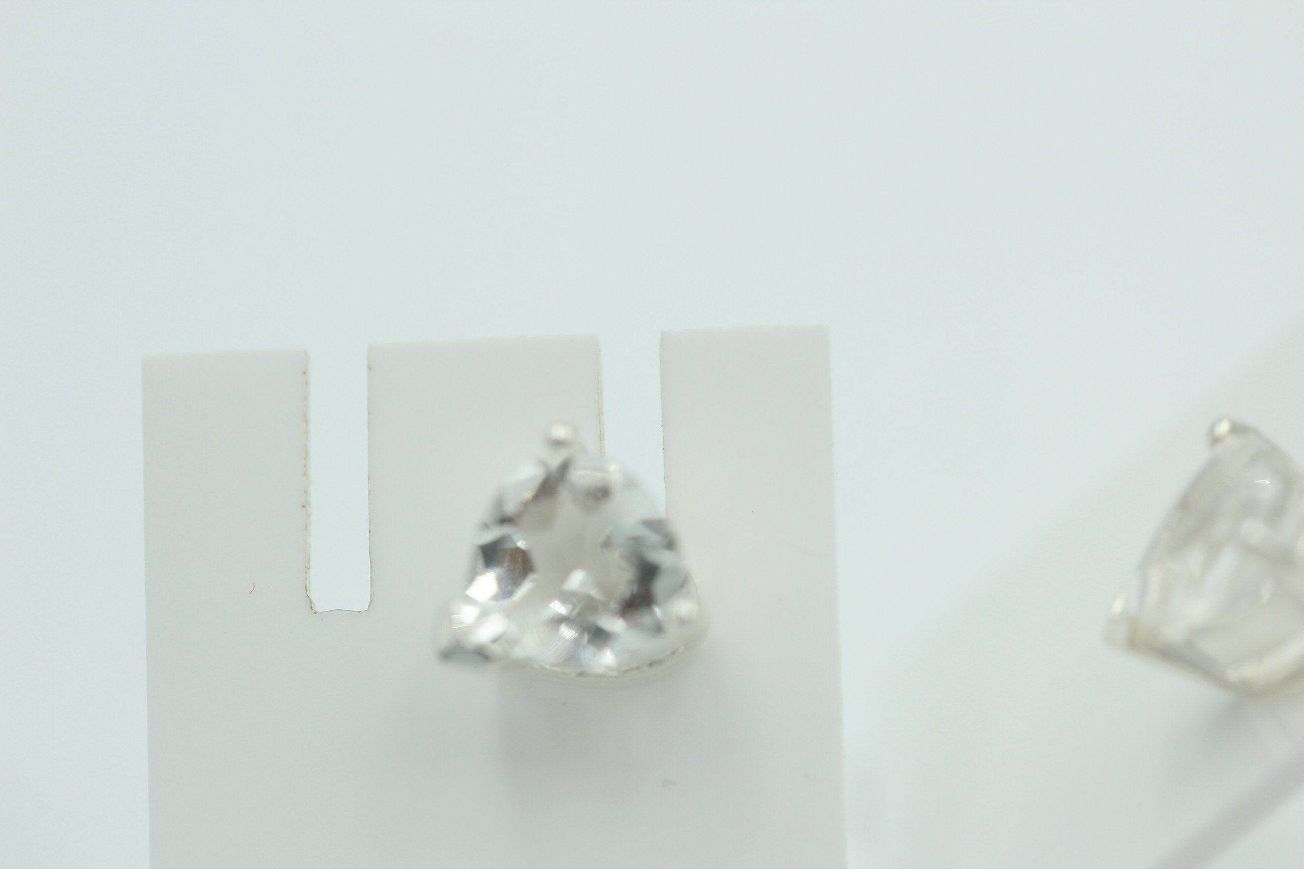 Edle 2,7 Carat Bergkristall Ohrstecker 925 Silber Ohrring Bergkristallschmuck
