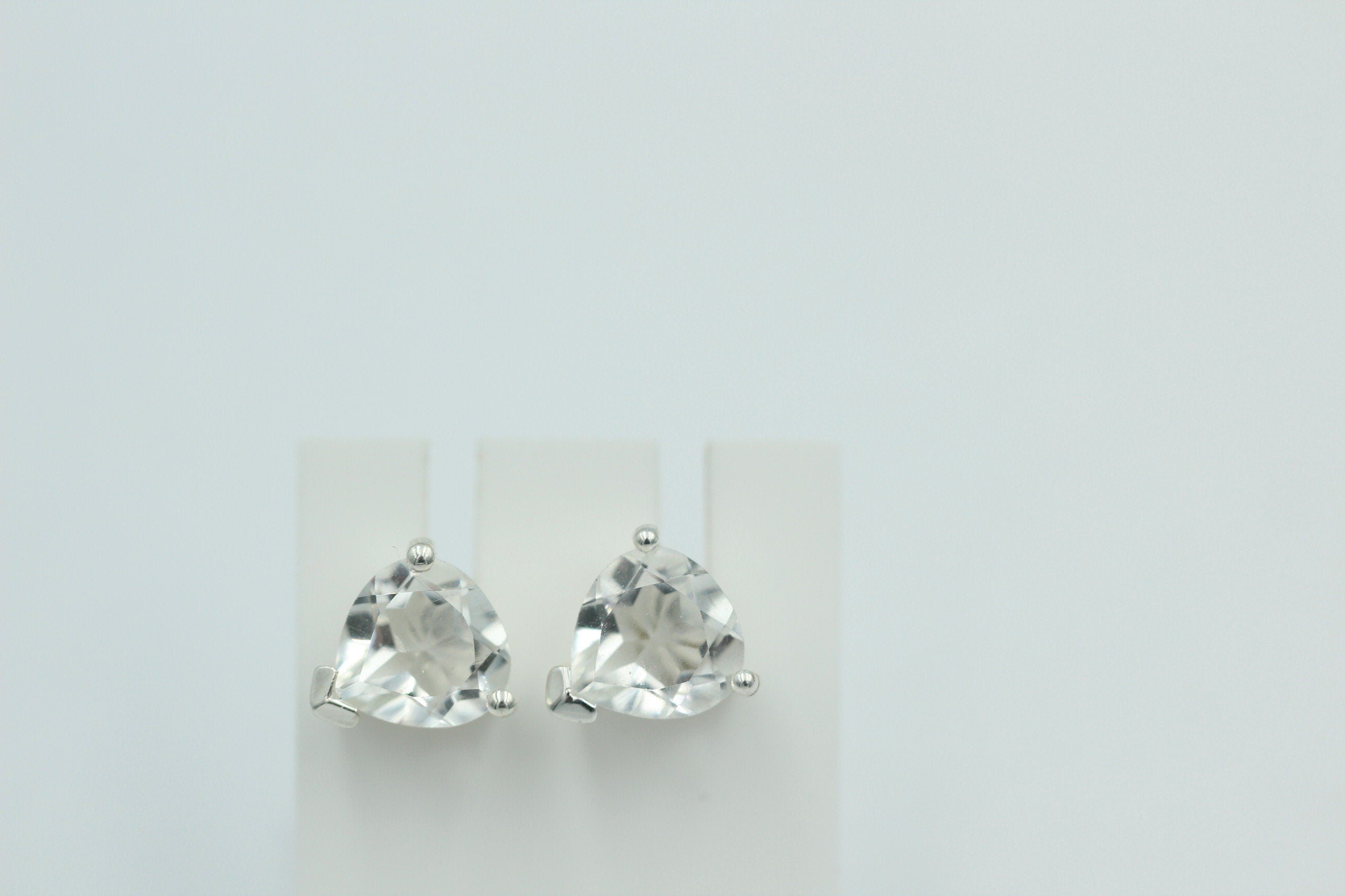 Edle 2,7 Carat Bergkristall Ohrstecker 925 Silber Ohrring Bergkristallschmuck