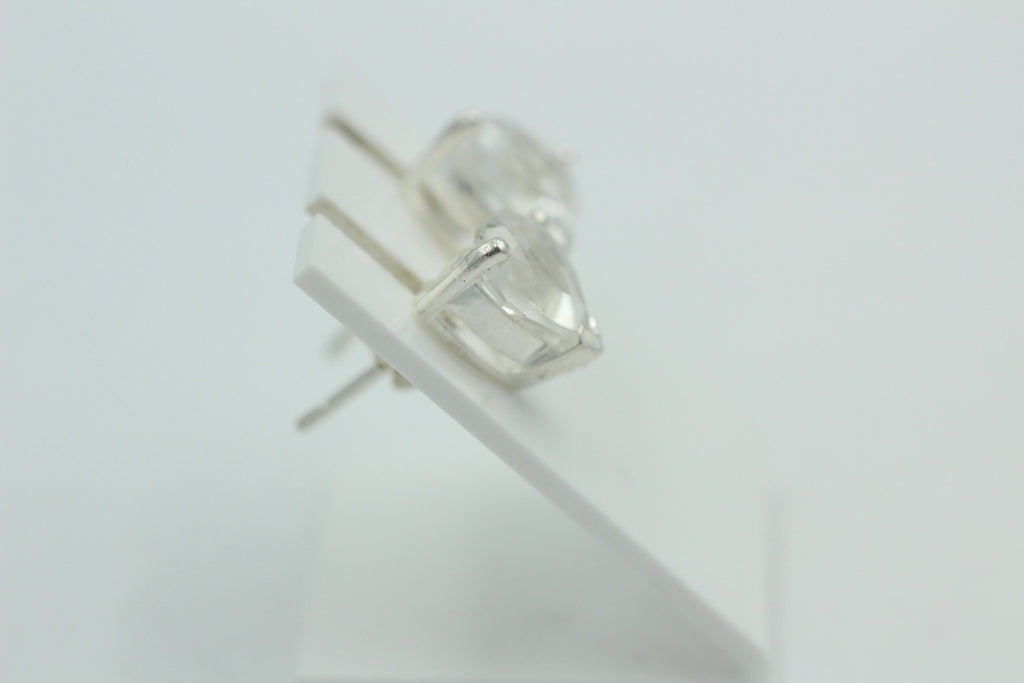 Edle 2,7 Carat Bergkristall Ohrstecker 925 Silber Ohrring Bergkristallschmuck