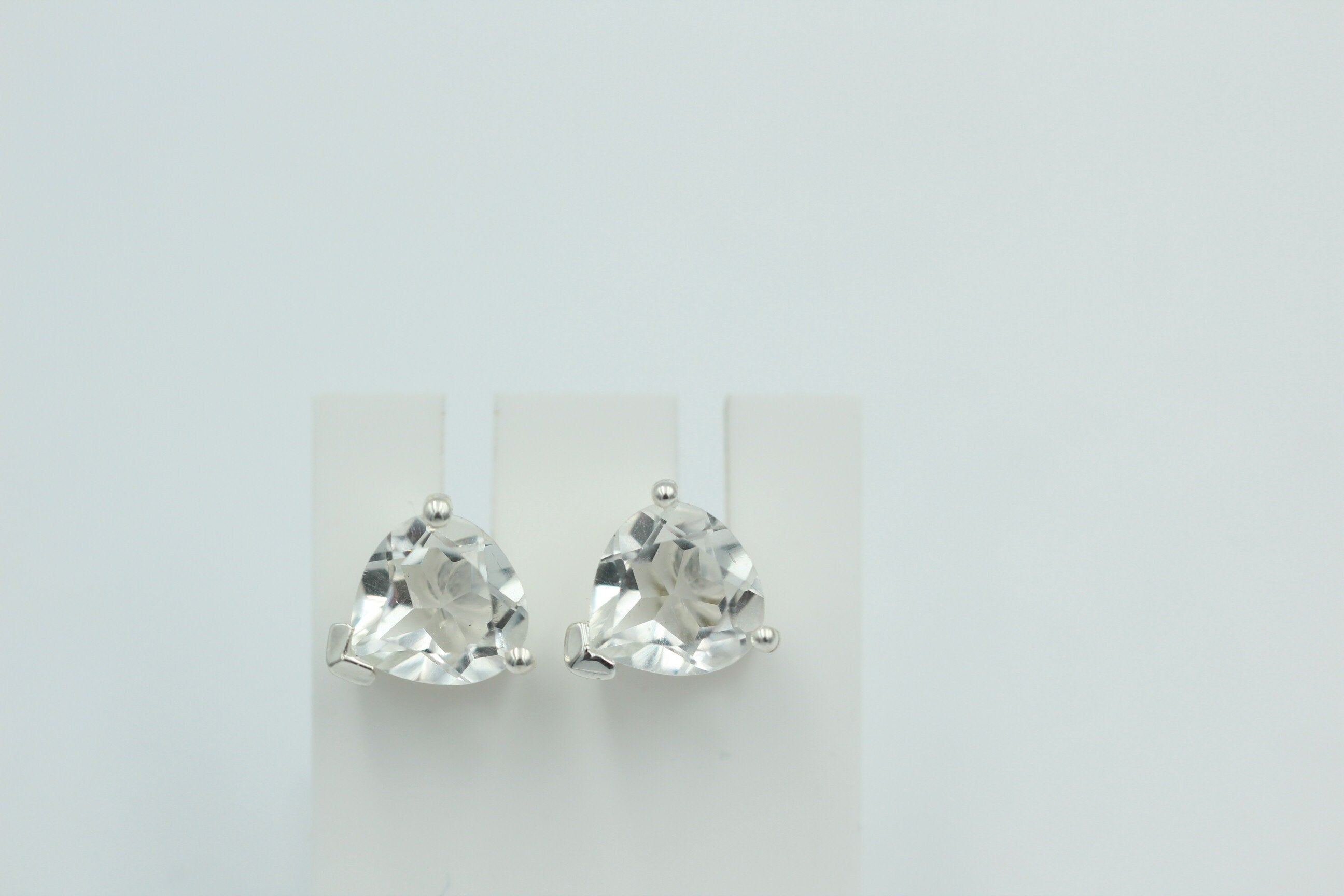 Edle 2,7 Carat Bergkristall Ohrstecker 925 Silber Ohrring Bergkristallschmuck