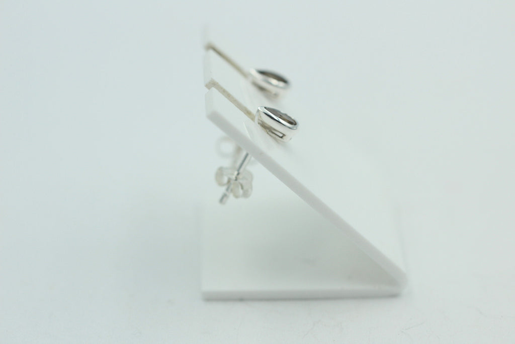 0,33 Carat Rauchquarz Ohrstecker 925 Silber Rauchquarzschmuck Unisex Top Edel