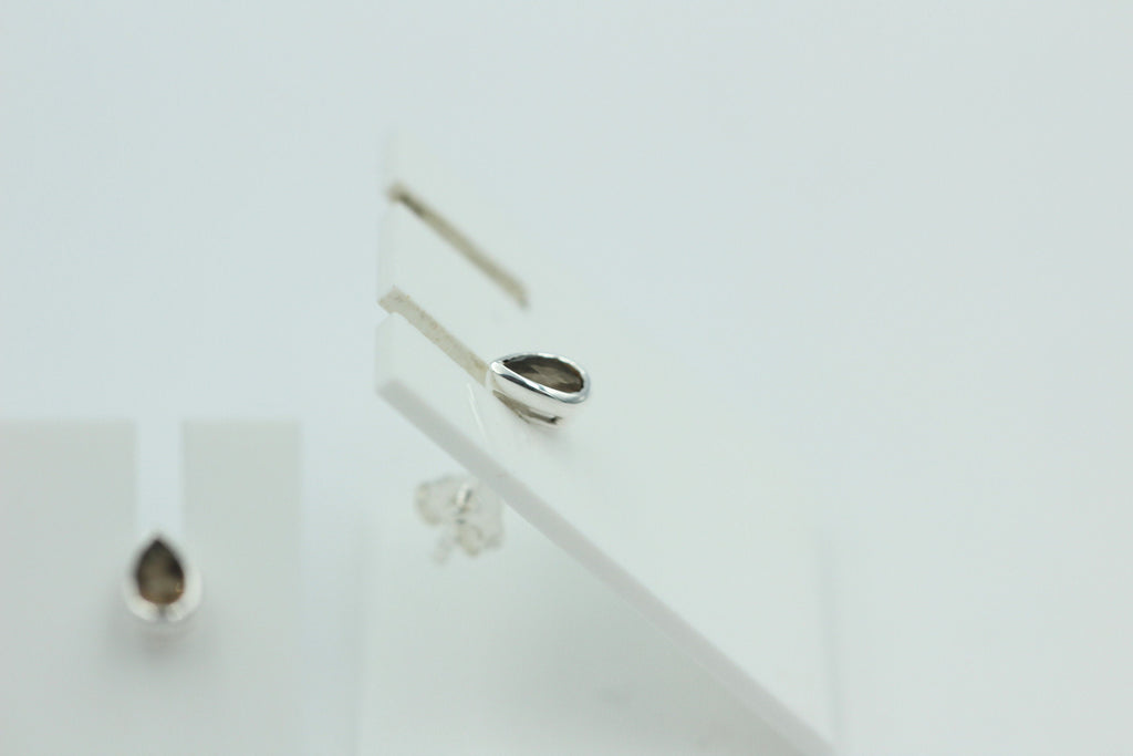 0,33 Carat Rauchquarz Ohrstecker 925 Silber Rauchquarzschmuck Unisex Top Edel