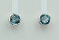 0,52 seltener 0,48 Carat Londonblauer Topas Ohrstecker 925 Silber Topasschmuck