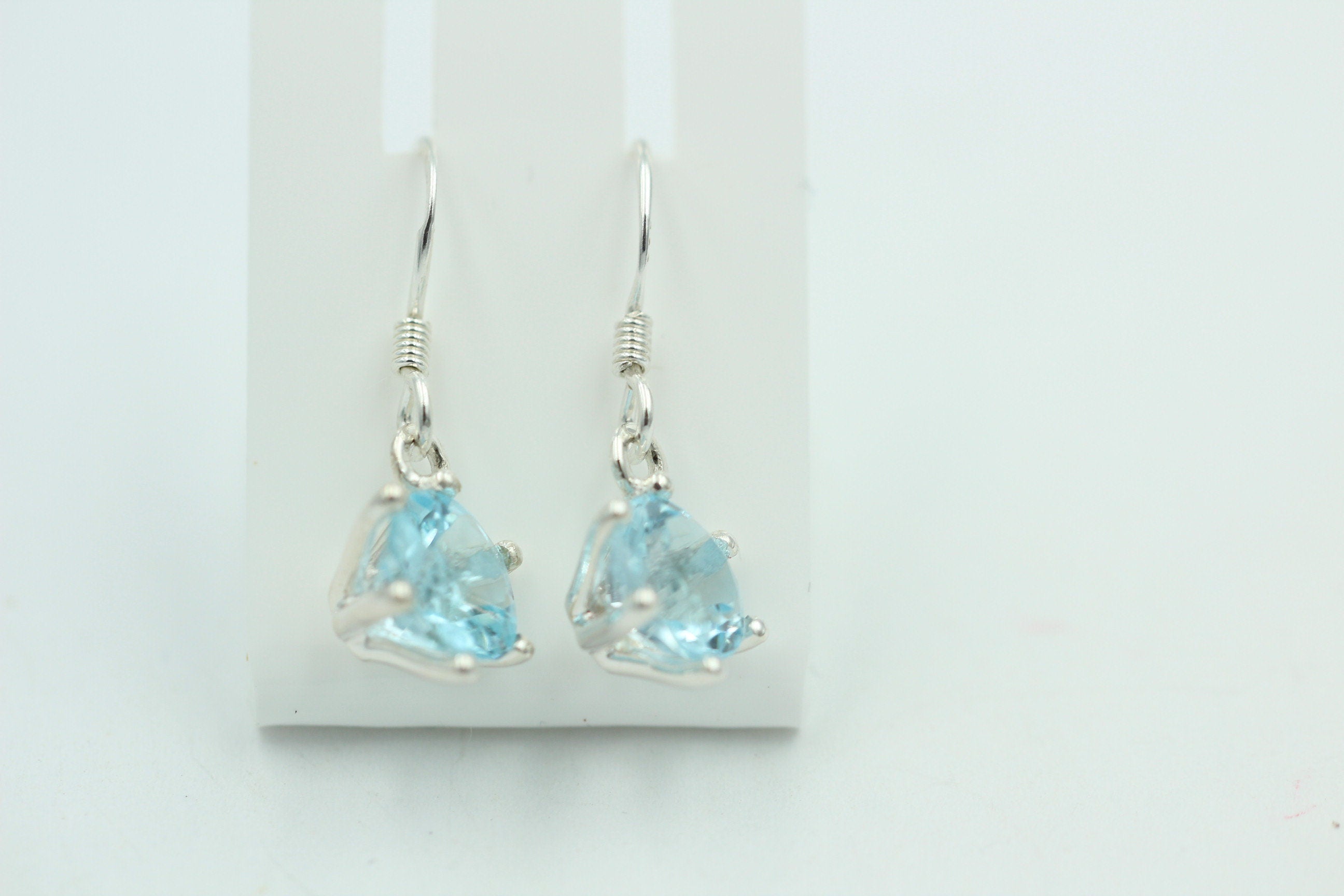 Edle 5,54 Carat Blautopas Ohrhänger 925 Silber himmelblauer Topas Ohrschmuck