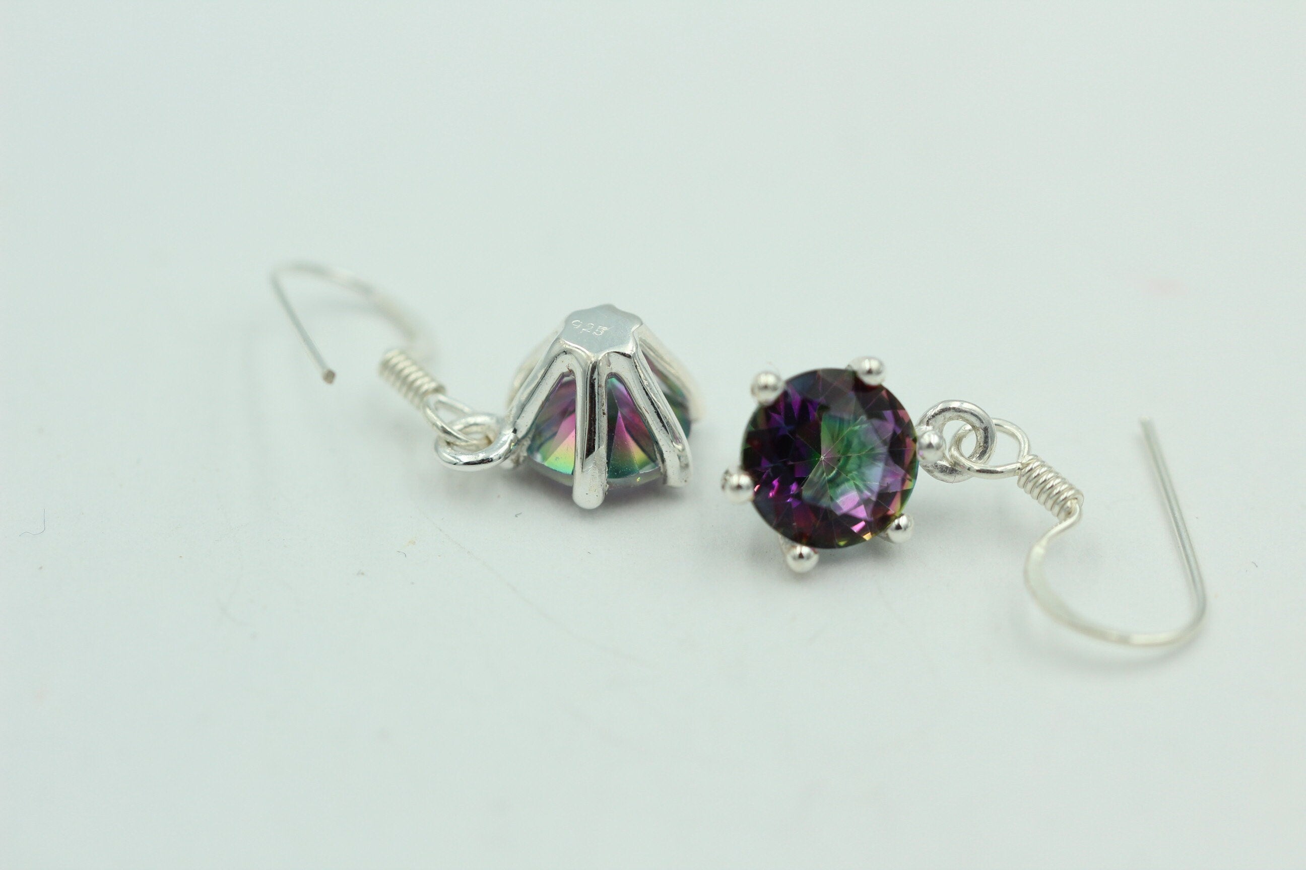 Edle 5,54 Carat Mystic Topas Ohrhänger 925 Silber mystischer topas Top Edel