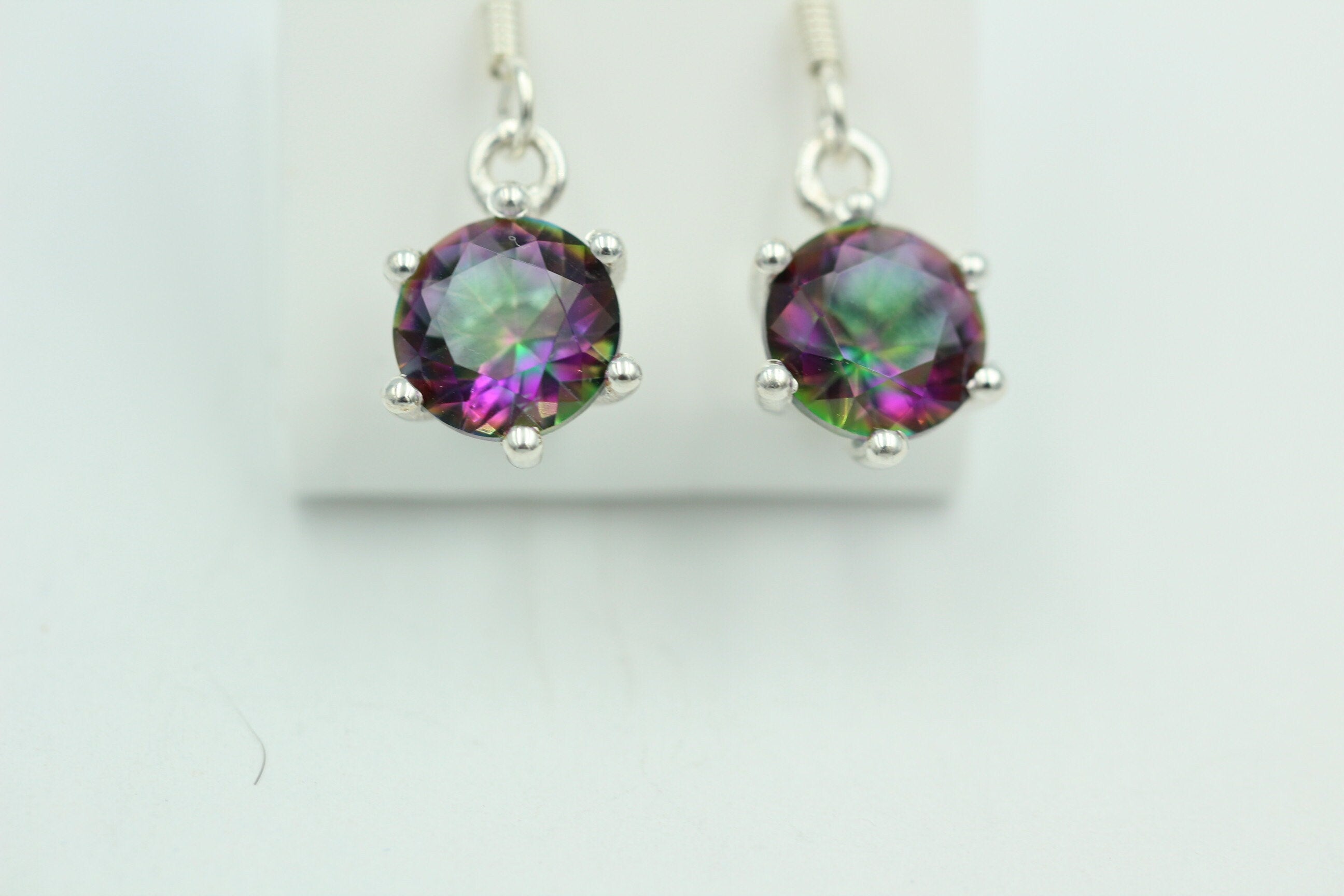 Edle 5,54 Carat Mystic Topas Ohrhänger 925 Silber mystischer topas Top Edel