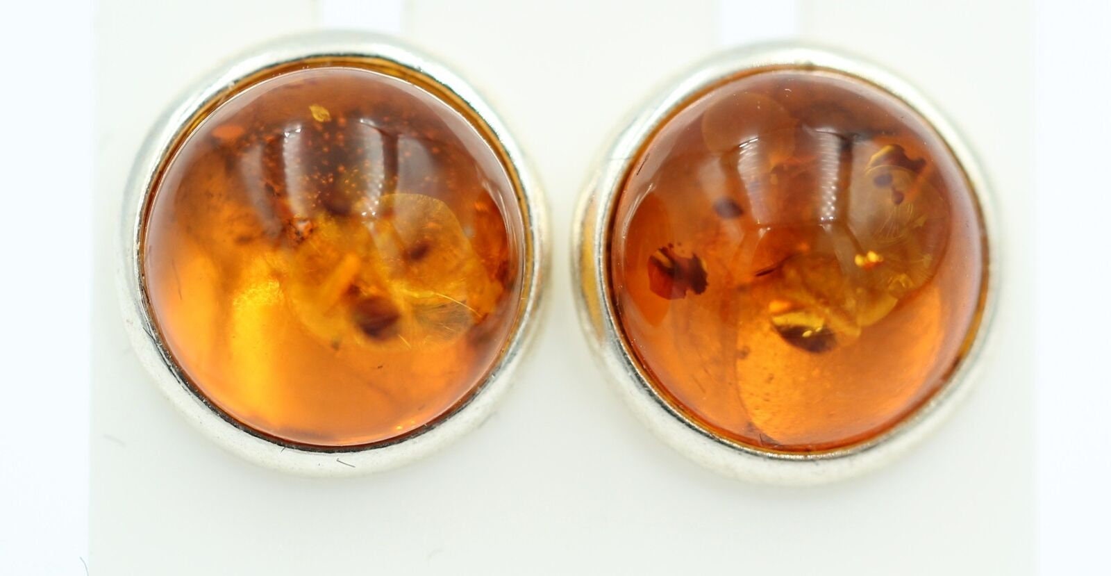 Edle braune Bernstein Ohrstecker 925 Silber Ohrschmuck Bernstein aus Letland