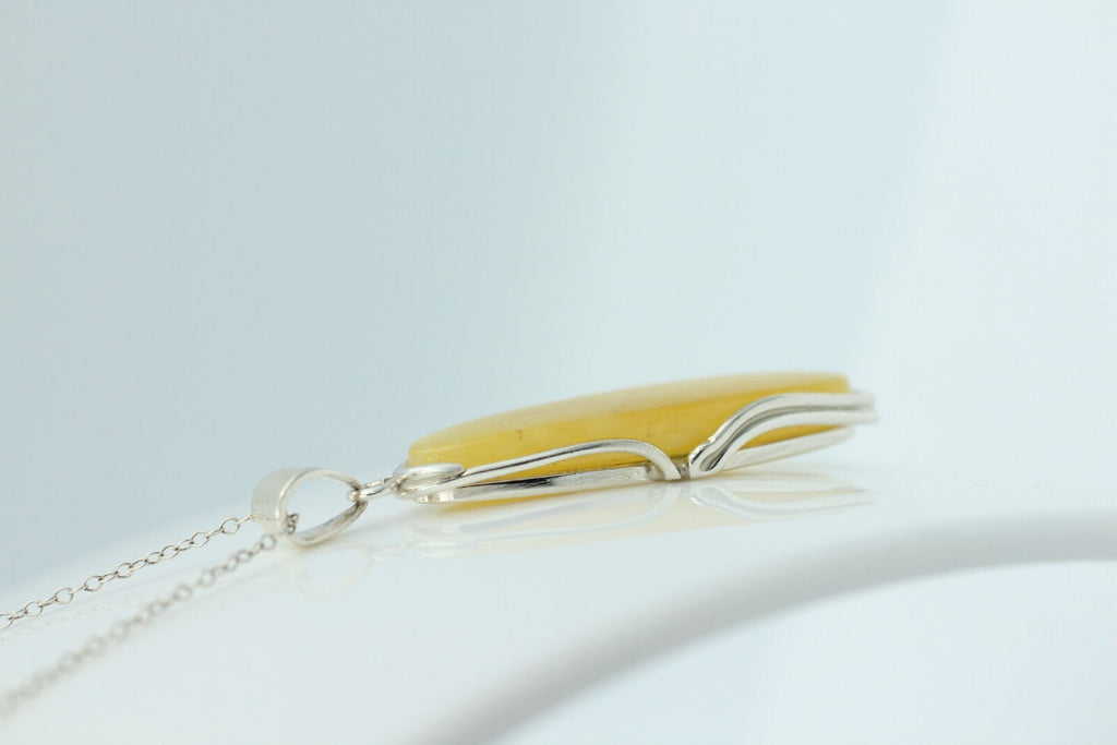 Bernstein Design Anhänger 925 Silber Bernsteinanhänger Top
