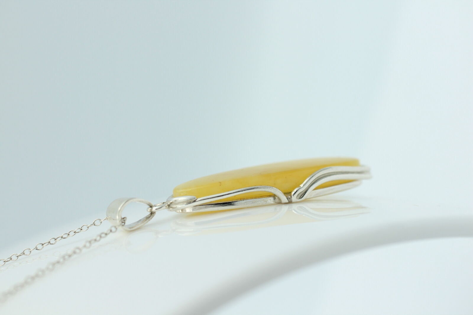 Bernstein Design Anhänger 925 Silber Bernsteinanhänger Top