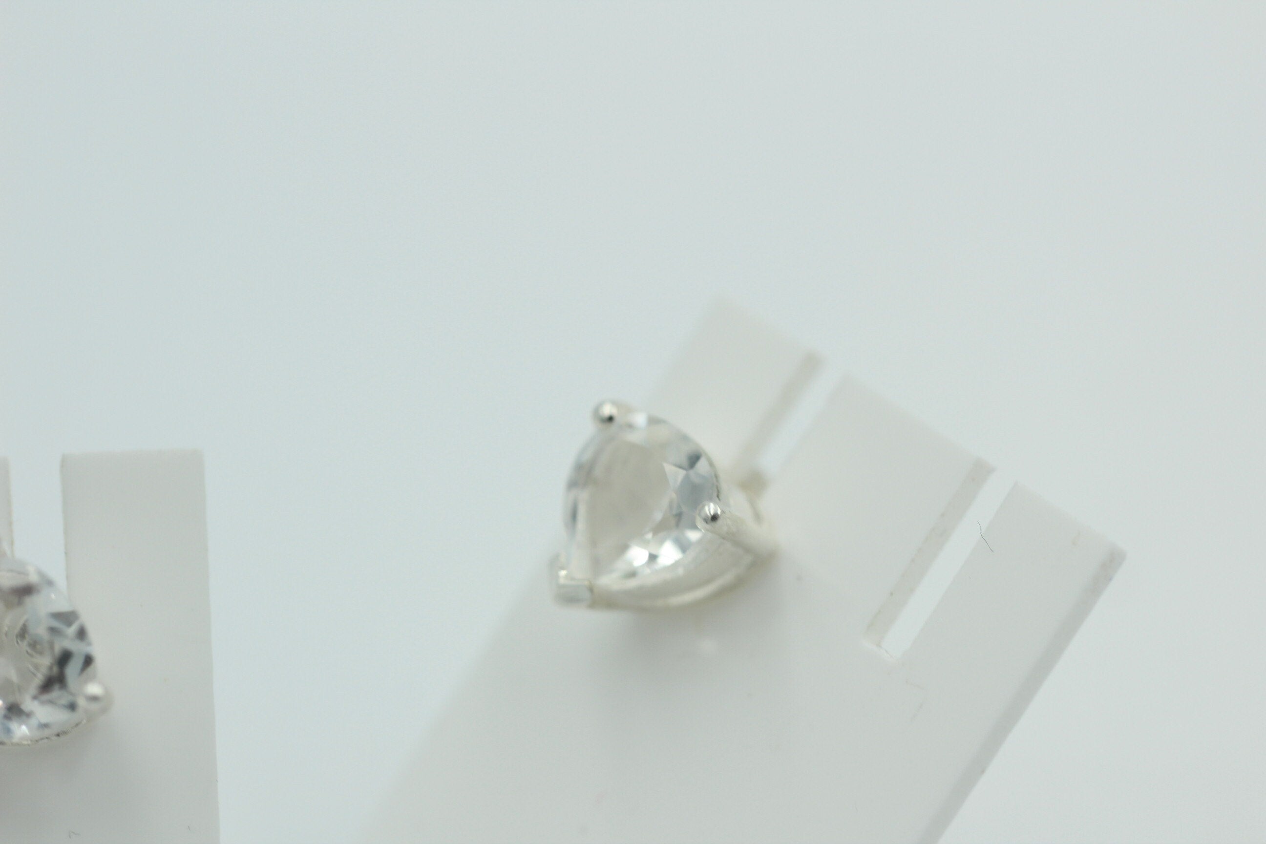 Edle 2,7 Carat Bergkristall Ohrstecker 925 Silber Ohrring Bergkristallschmuck