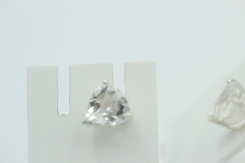 Edle 2,7 Carat Bergkristall Ohrstecker 925 Silber Ohrring Bergkristallschmuck